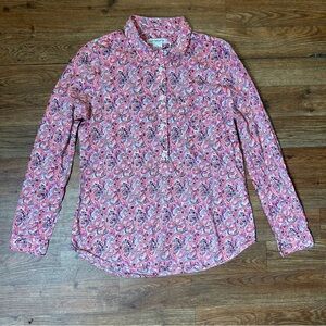Liz Claiborne women’s Pink Paisley Long Sleeve Shirt Size S